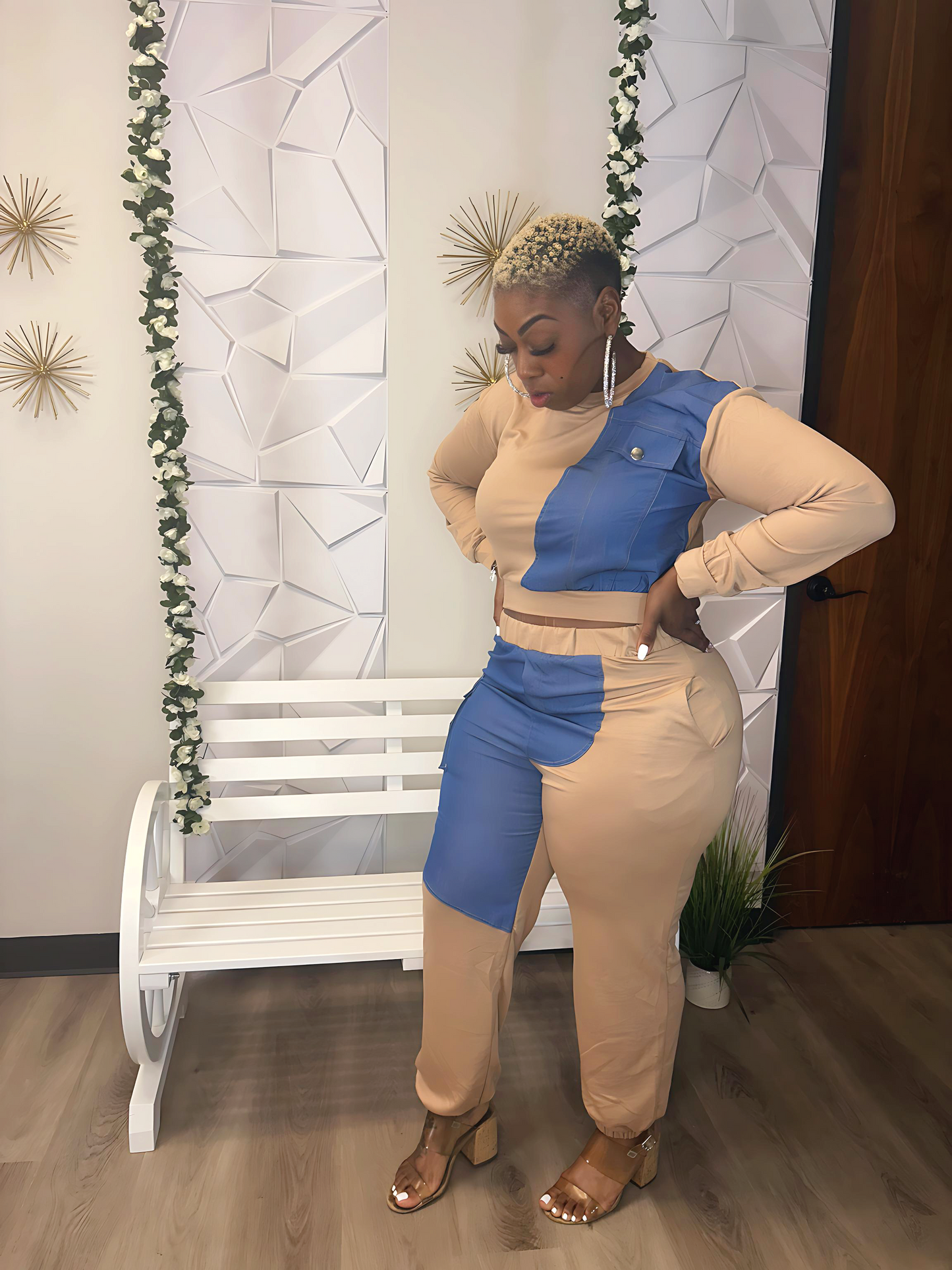 Denim Beauty Pants Set