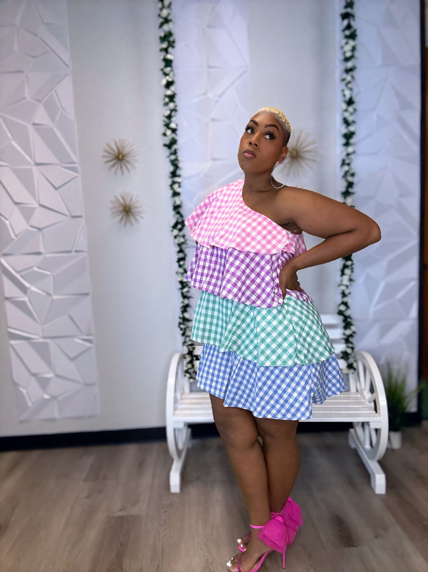 Expressive Plaid Dress