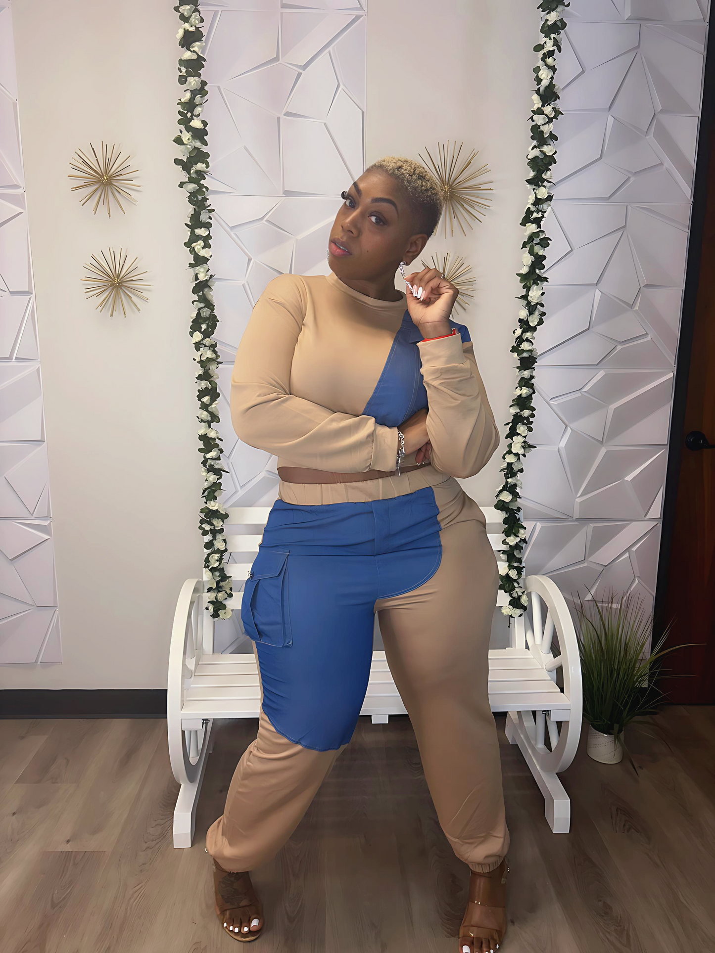 Denim Beauty Pants Set