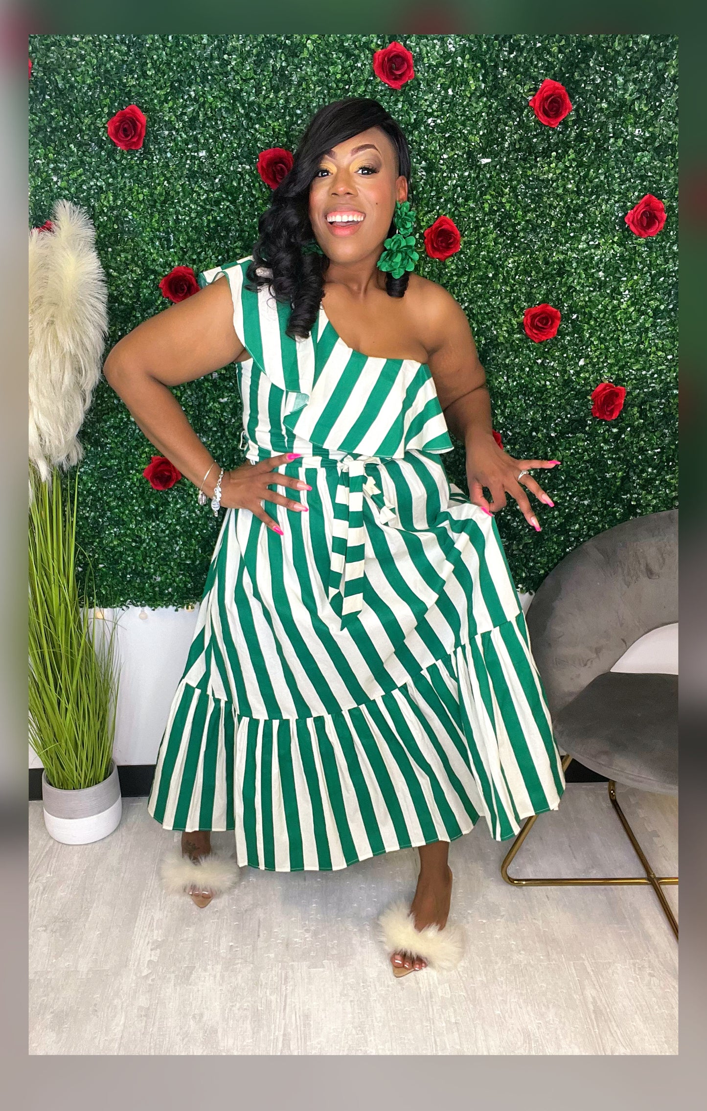 Spring Striped Beauty Dress