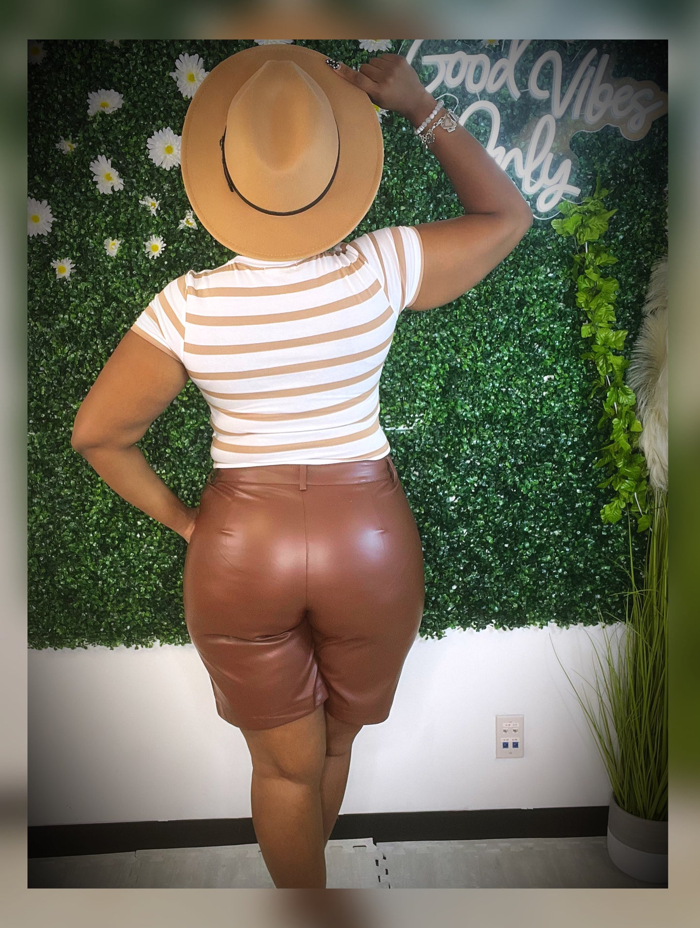 Fly Me Out Leather Shorts
