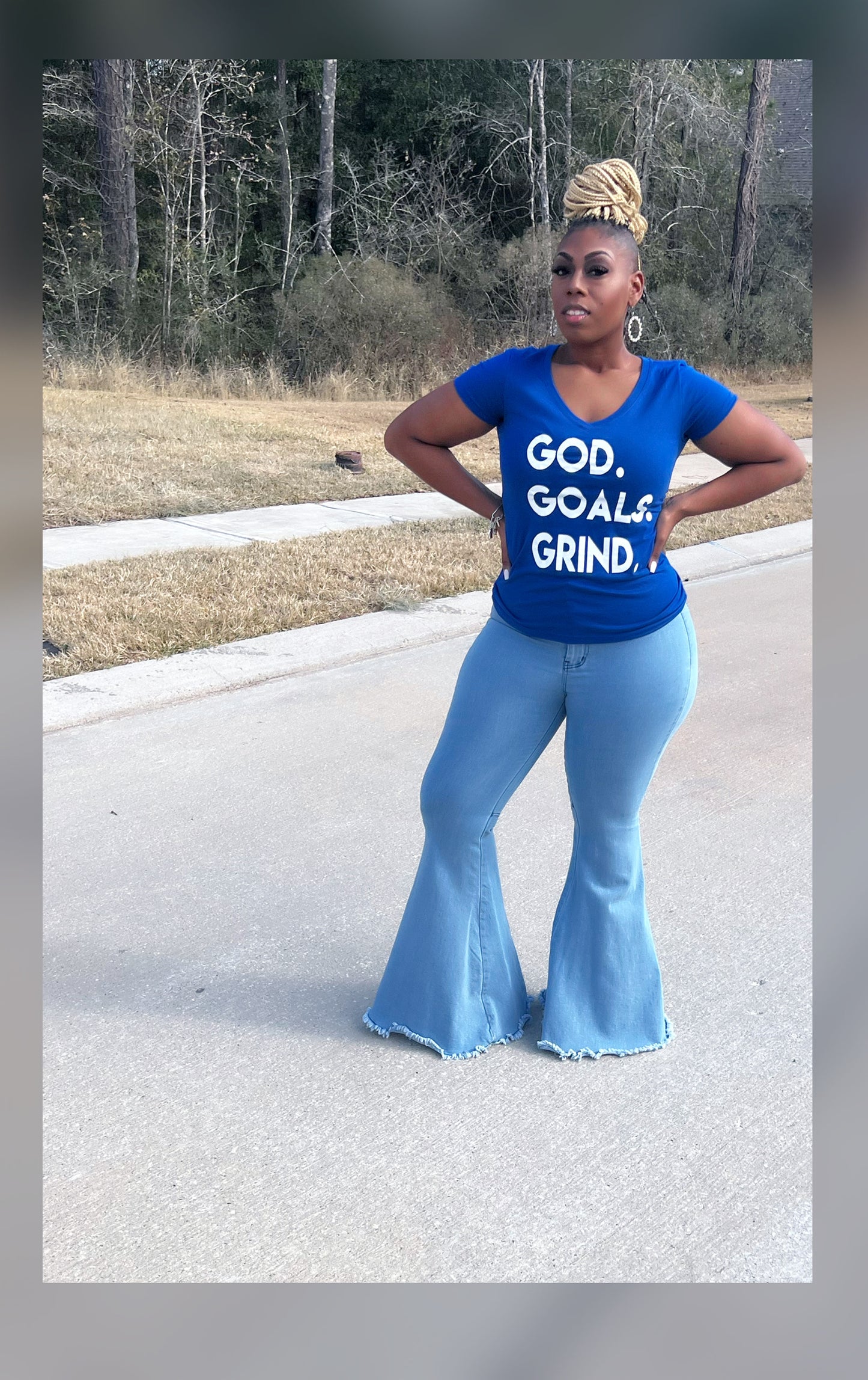 “God. Goals. Grind.” Tee