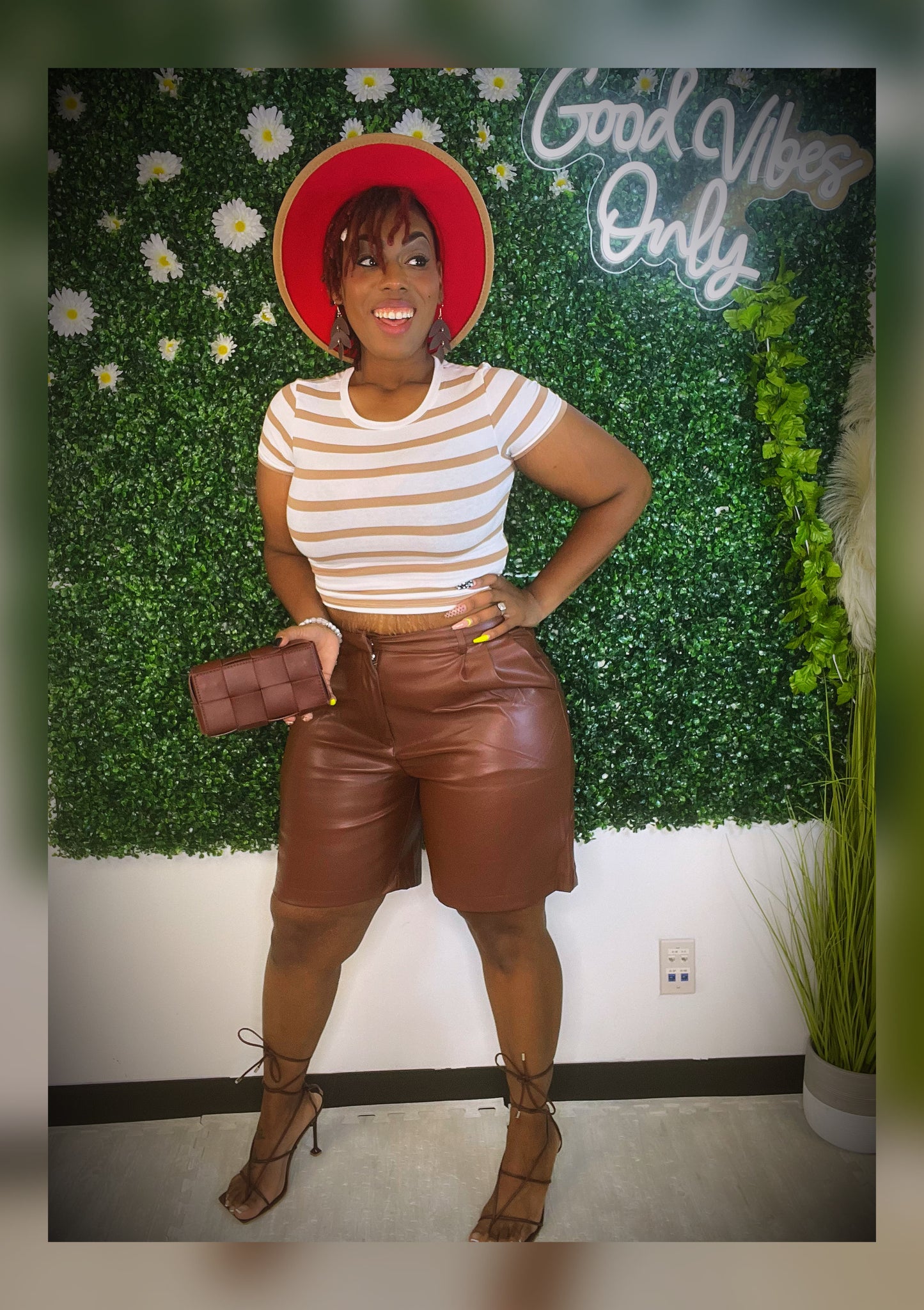 Fly Me Out Leather Shorts