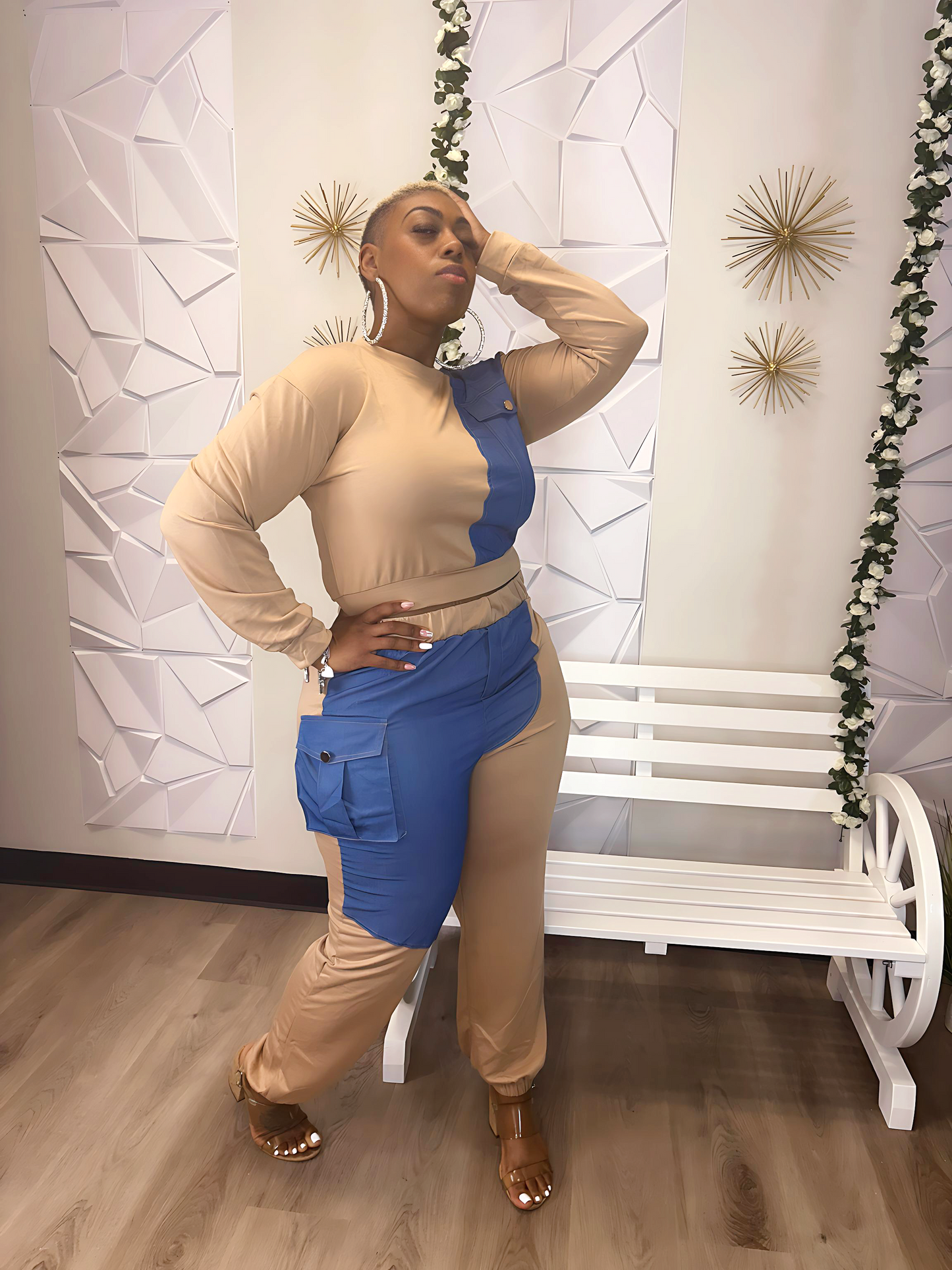 Denim Beauty Pants Set