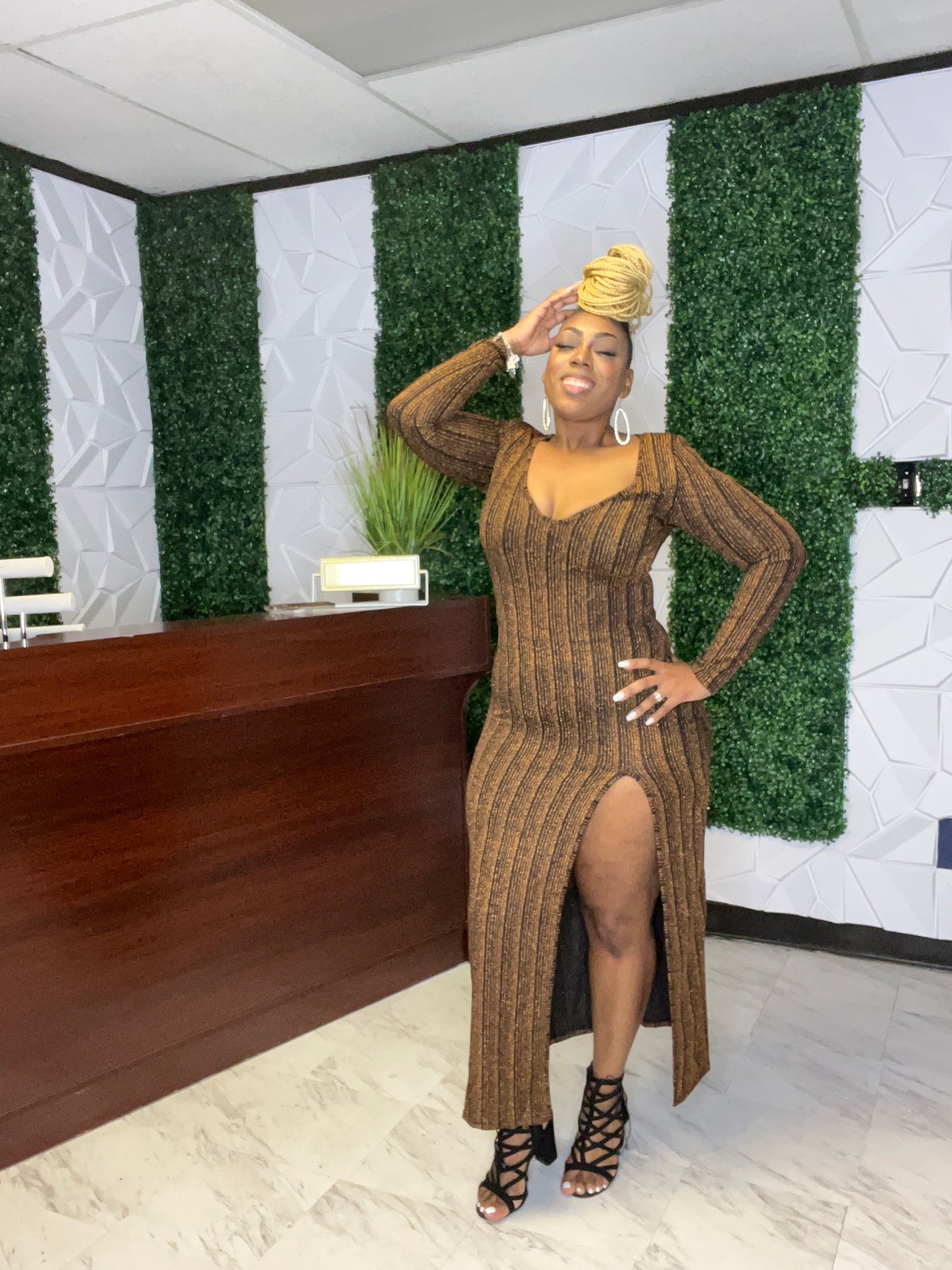 Jazzed High-Split Dress