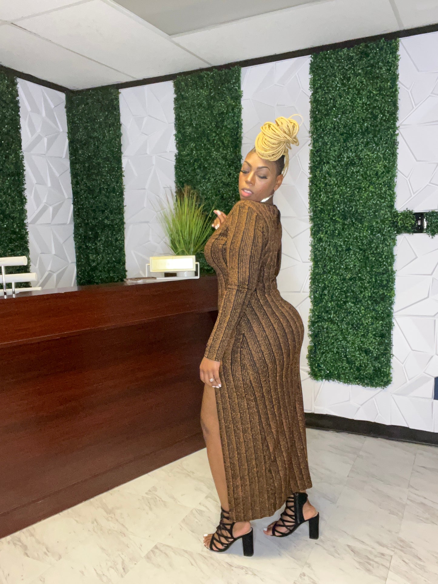 Jazzed High-Split Dress