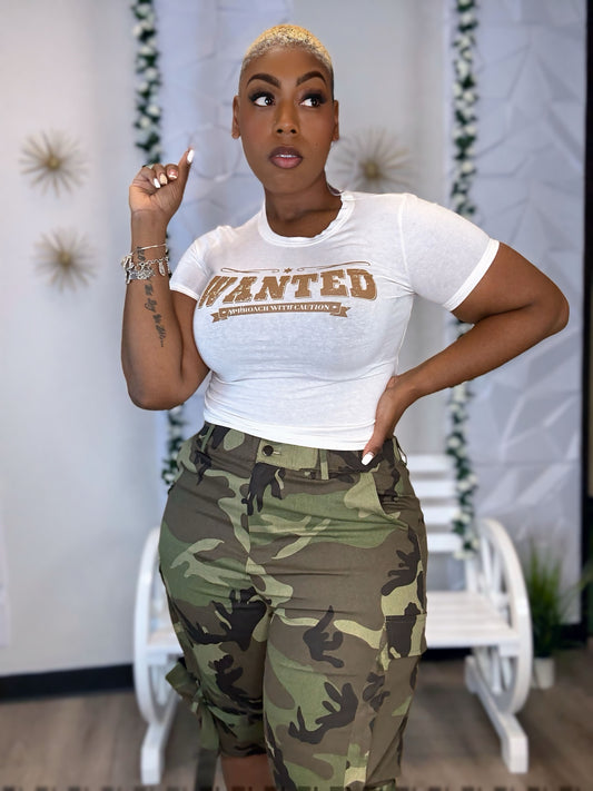“Wanted” Tee - White