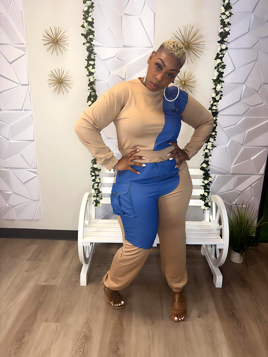 Denim Beauty Pants Set