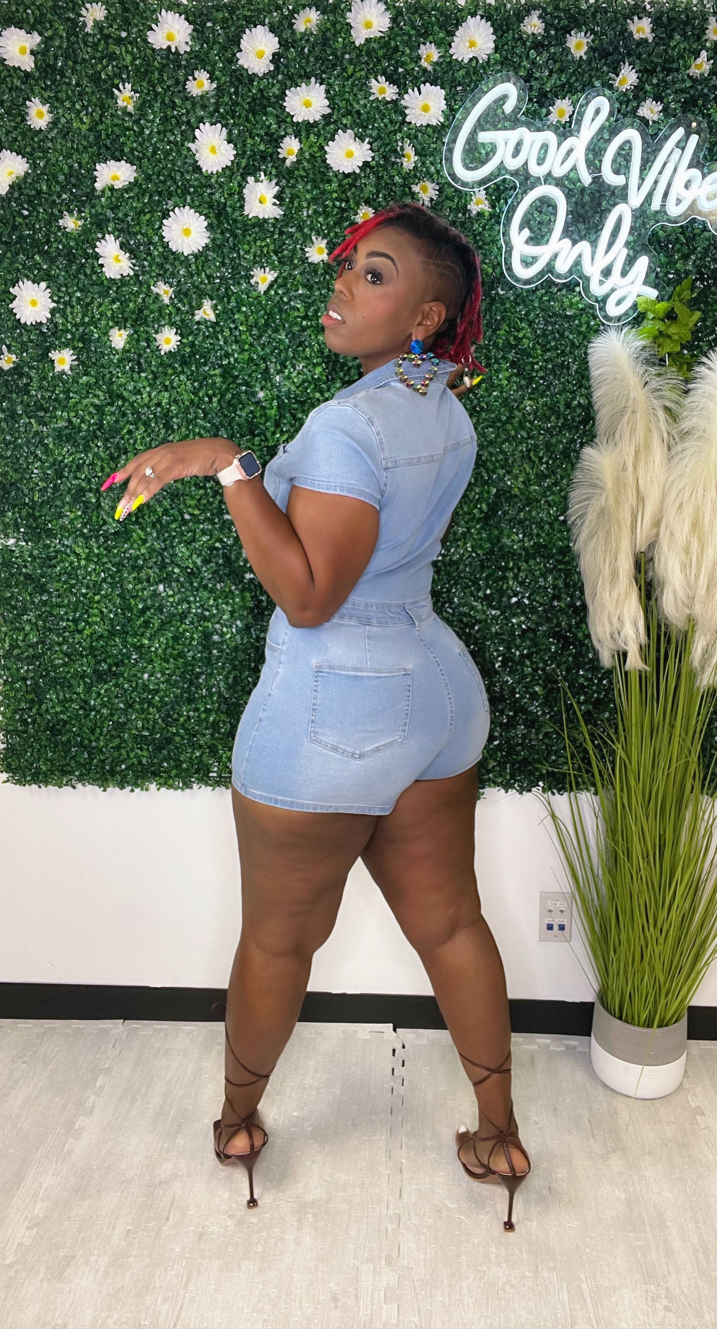 Lily Denim Romper