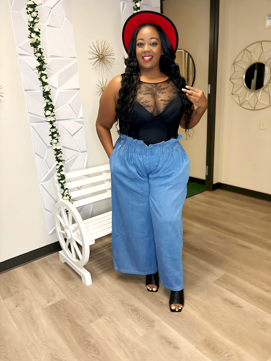 Denim Paperbag Bottoms