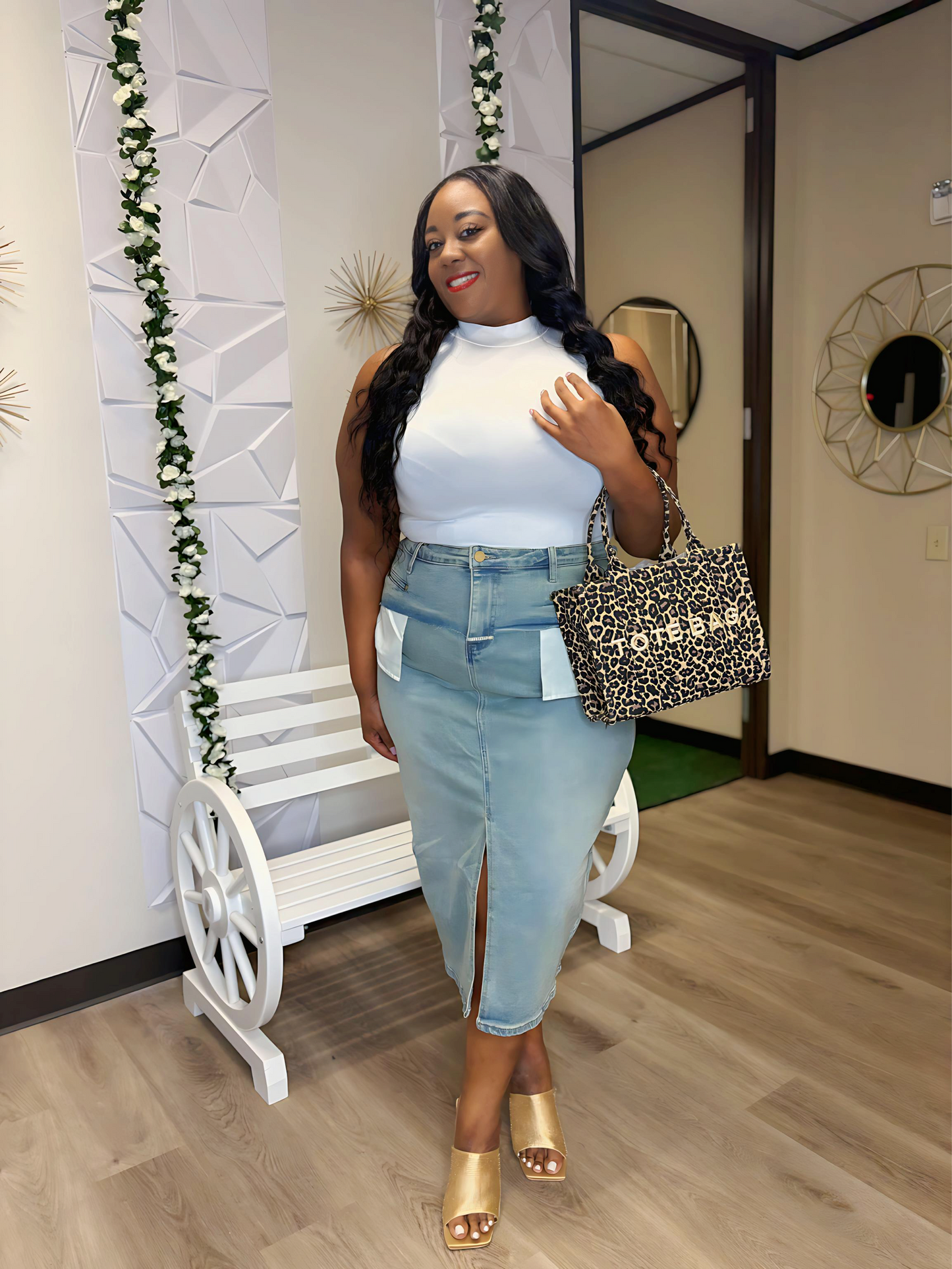 Inside Out Denim Skirt
