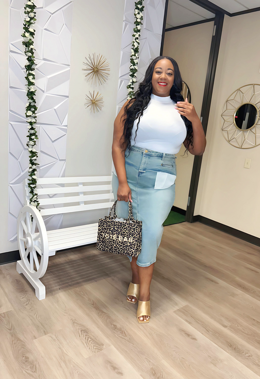 Inside Out Denim Skirt