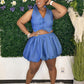Blooming Skirt Set - Denim