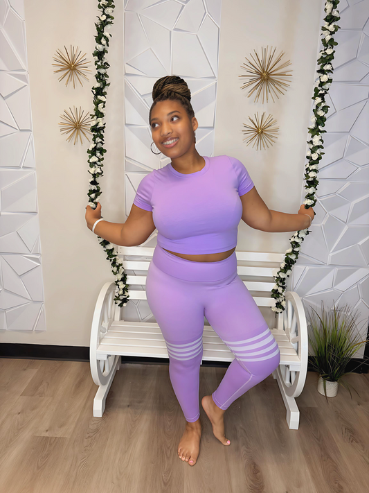 Lavender Stripped Tights